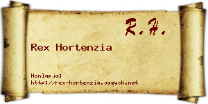 Rex Hortenzia névjegykártya